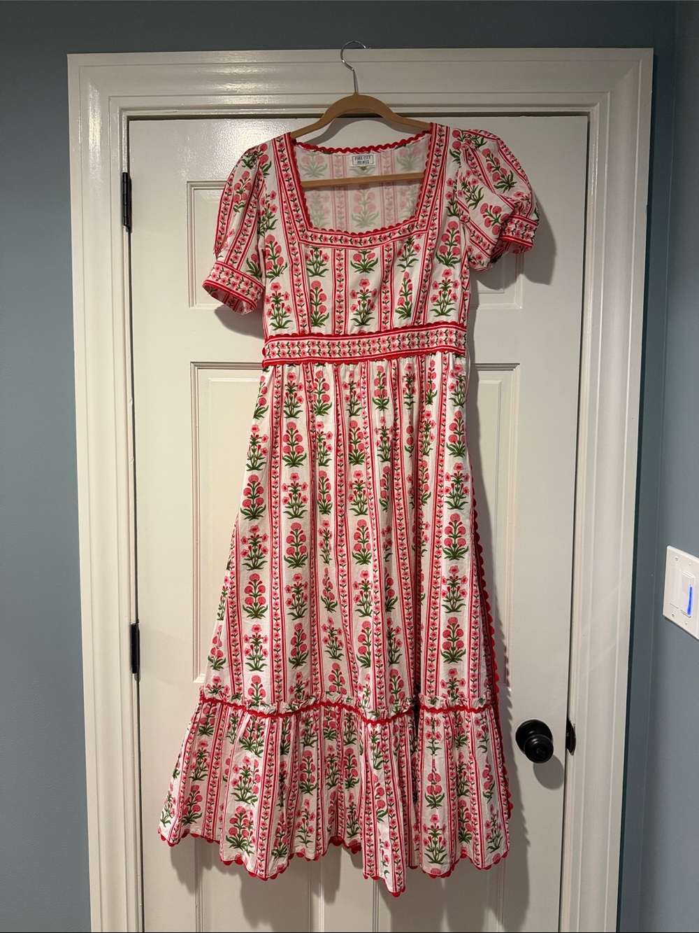 Tuckernuck | Pink City Prints Floral Square-Neck Maxi Dress | Size S